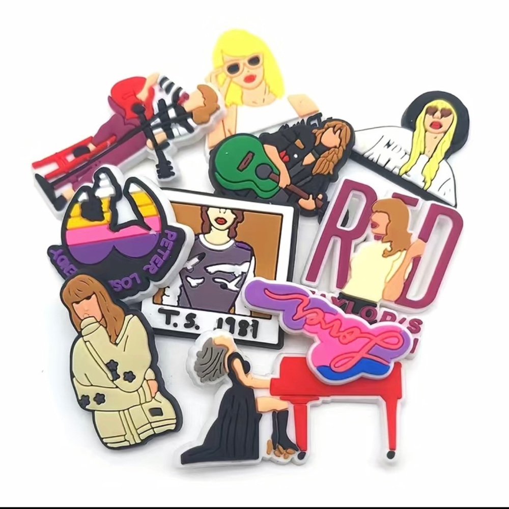 10 PC Taylor Swift Crocs Charms